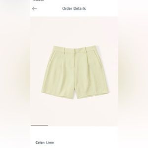 Abercrombie & Fitch High Rise Premium Crepe Tailored Short